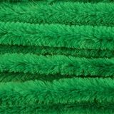 Merkloos Chenille draad - 10x - groen - 14 mm x 50 cm
