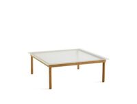 HAY Table basse Kofi Verre nervuré de chêne, 100 cm