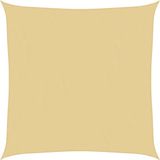 vidaXL Zonnezeil 2,5x2,5 m Polyester Oxford Vierkant Zandkleurig