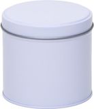 Merkloos Wit rond opbergblik/bewaarblik - 10 cm - Witte koffiepads/koffiecups voorraadblikken - Voorraadbussen