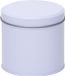 Merkloos Wit rond opbergblik/bewaarblik - 10 cm - Witte koffiepads/koffiecups voorraadblikken - Voorraadbussen