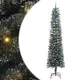 vidaXL Sapin de Noël artificiel avec 300 LED Vert 240 cm PVC et Plastique et Acier