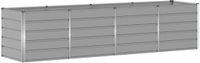 vidaXL Plantenbak Lichtgrijs 320 x 80 x 75 cm Staal