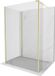 Mexen Kioto douchewand Walk-in 110 x 200 cm, transparant glas, goud geborsteld profiel