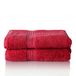 ALCLEAR Premium badstof handdoekenset, rood, 2x handdoeken 50x100 cm