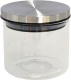 Gerimport 1x pot de stockage transparent 450 ml en verre