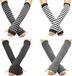 Harmonix Logistics B.V. 4 paires de mitaines-manchettes-protège-mains-trou pour le pouce-brassards-mode-ajusté-gants-Schwarz-Taille unique (taille fabricant:ONESIZE). Bleu rayé acétate Enfants Automne/Hiver gant érotique