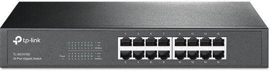 TP-Link TL-SG1016D Netwerkswitch Unmanaged L2 Gigabit Ethernet Zwart