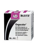 Leitz Orgacolor etiket Afgeronde rechthoek Violet