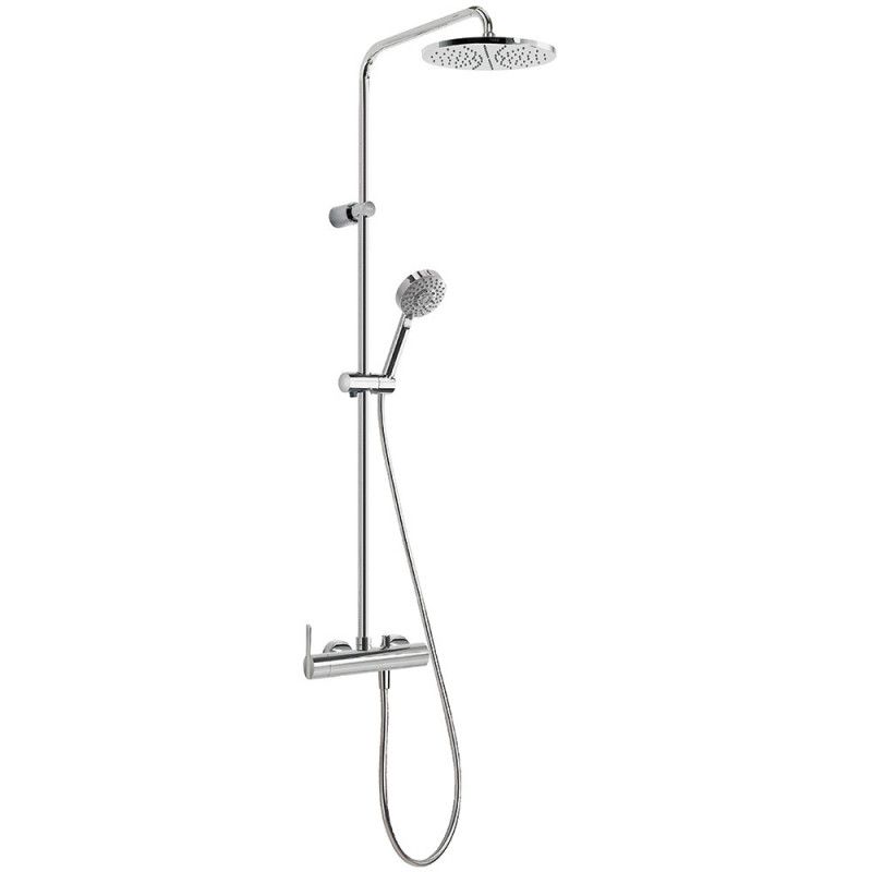 Tres Lex regendouche set opbouw met 22.5cm hoofddouche 181191 - Chroom