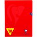 Clairefontaine 333311C Pak met 10 Geniete Schriften Mimesys Rood - 24x32 cm - 48 Pagina's Grote Ruitjes - Wit Papier 90 g - Polypro Omslag