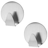 Excellent Houseware Zelfklevende RVS Haakjes - Rond - 8 Stuks
