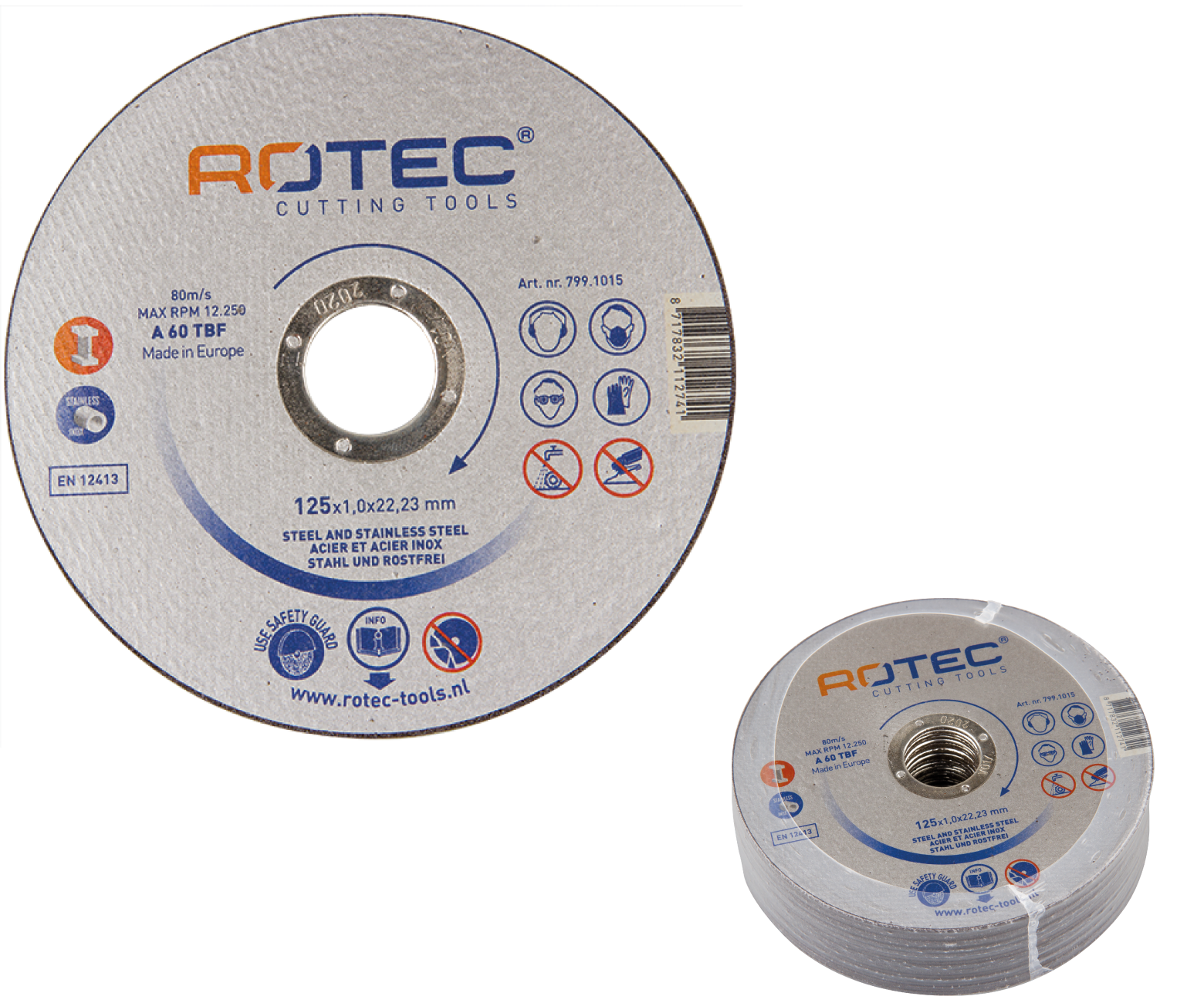 Rotec SILVER-LINE Doorslijpschijf ø230x2,5xø22,2