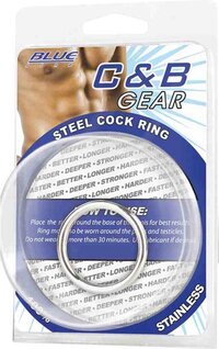 Blue Line Cockring - Zwart - Engels