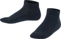 FALKE Family kort eenkleurig katoen sneakersokken enkelsokken kinderen blauw - maat 39-42