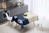 Bonamaison Tafelkleed, Anti-Mold, Sneldrogend, Waterdicht, 100% Polyester Tafellaken, 140cm x 140cm - Ontworpen en Vervaardigd in Turkije