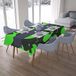 Bonamaison Tafelkleed, Anti-Mold, Sneldrogend, Waterdicht, 100% Polyester Tafellaken, Neon groene rook, 140 x 200 Cm