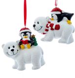 Kurt S Adler Christmas Inspirations 3.5 inch Res Penguin On Wht Bear Orn 2A 7,62x5,588x3,81 cm kerstornament
