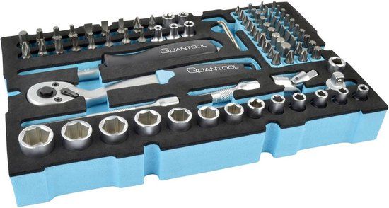 Brüder Mannesmann QUANTOOL Q25002 Dopsleutelset 1/4 (6.3 mm) 79-delig