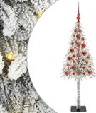 vidaXL Sapin de Noël avec 150 LED, blanc, 120 cm, PE et Acier