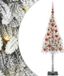 vidaXL Sapin de Noël avec 150 LED, blanc, 120 cm, PE et Acier