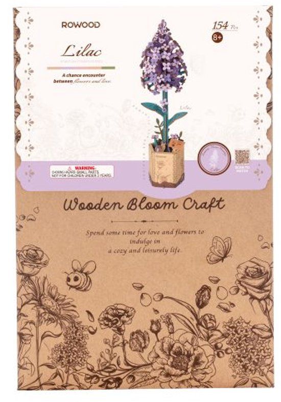 Robotime Lilac TW021 - Houten Bouwpakket - Niveau 3