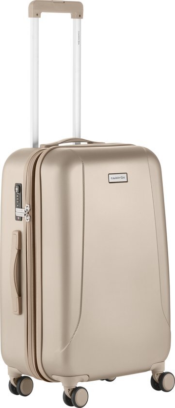 CarryOn Skyhopper Reiskoffer – 68.5cm TSA Trolley met Expander en OKOBAN - Champagne