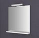 Miroir de salle de bain avec éclairage LED et rangement, 60 cm, pour montage mural