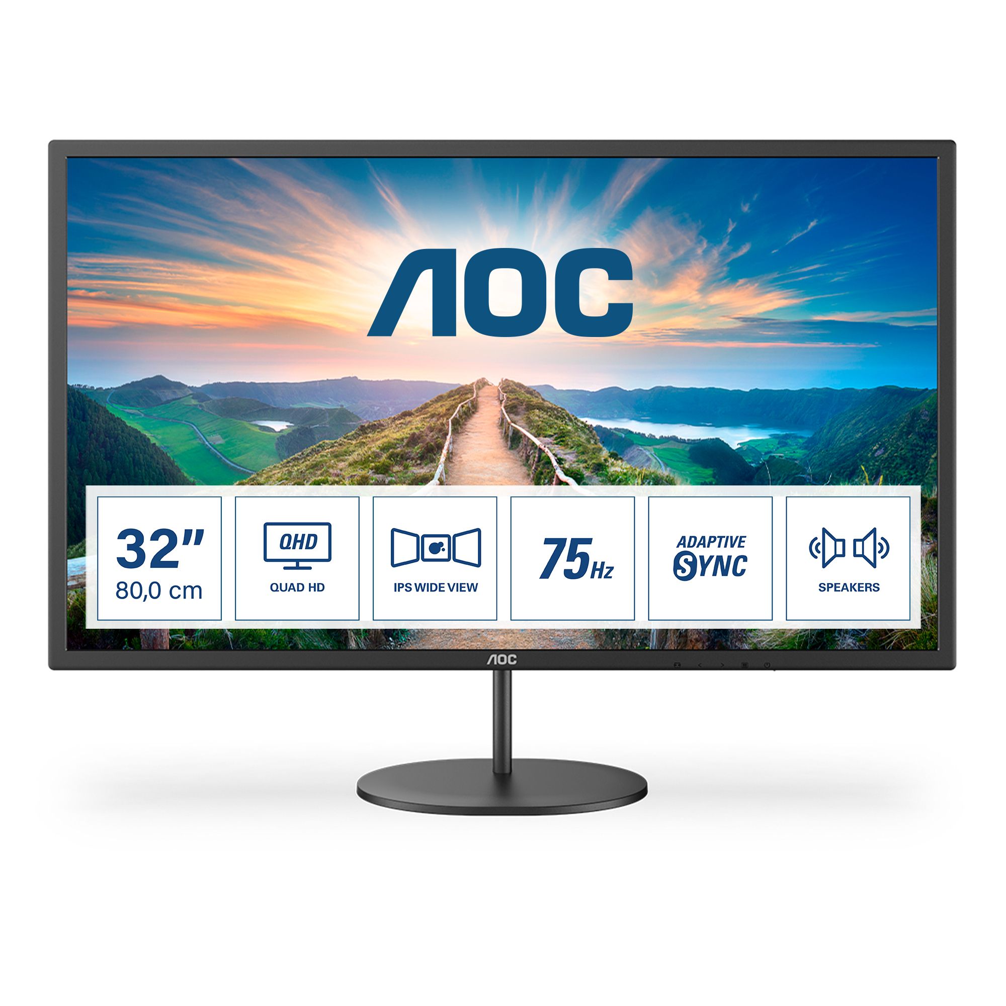 AOC Q32V4 - 31.5" QHD Monitor - 75Hz - IPS