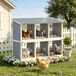 Poulailler en bois - 2 étages - Nichoir pour poules et canards - Jardin