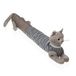 VERSA Langwerpige kattendeurhouder, decoratieve deurstopper, afmetingen (H x L x B) 21 x 73 x 16 cm, grijs