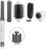 Largolash Pro Airstyler - Fohnborstel Krultang 6 in 1 - Wit/Zilver