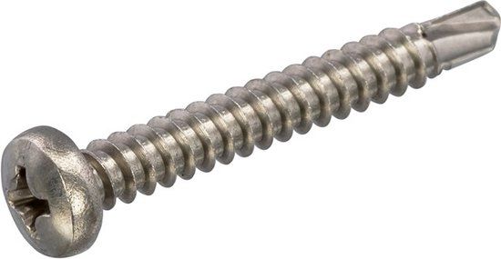 Hoenderdaal Fasteners Hoenderdaal Zelfborende Plaatschroeven - Phillips 2 Bolkop - 4,2 x 16mm - Voldraad - RVS (200 stuks)