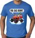 Bellatio Decorations Grote maten foute Kerst shirt / t-shirt - Santa op monstertruck / truck - vol gas ouwe blauw voor heren - kerstkleding / kerst outfit XXXL