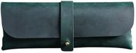 Vintage DONGKER Vintage lederen pennenetui voor zakenmannen, volwassenen, kunstenaars (kan 20 pennen bevatten), 21 x 8 cm, donkergroen, 21 cm x 8 cm, retro stijl, licht en luxueus