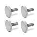 Ganter Normelemente DIN 653-M3-16-NI Platte kartelschroeven (lage vorm) Roestvrij staal M3x16 4 stuks