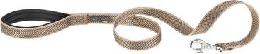 FERPLAST Daytona Deluxe Laisse pour chien - Poignée souple - Marron - Réfléchissant - XS-S - Largeur : 1,5 cm - Longueur : 120 cm