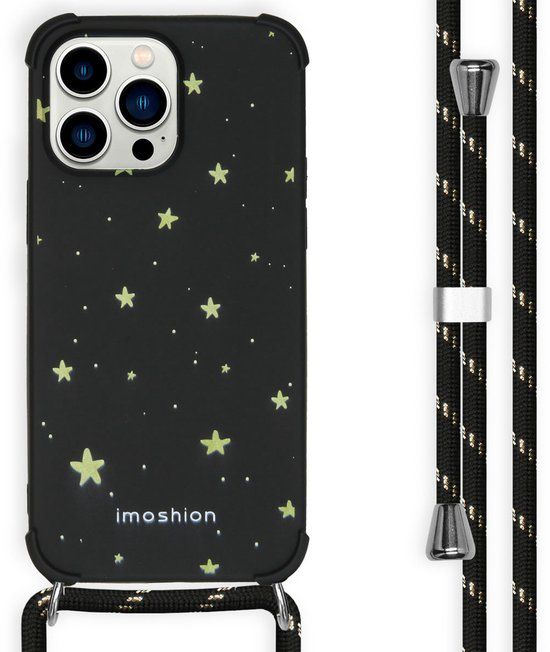 imoshion Design hoesje met koord voor de iPhone 14 Pro Max - Sterren - Goud