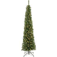 Everlands Pencil Pine - Smalle Kunstkerstboom met Verlichting Groen 2,1m x 60cm