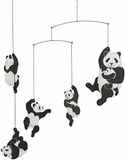 Flensted Panda Mobile, staal, zwart/wit, 47 x 39 cm