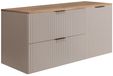 3xE living Set de salle de bain : commode et armoire avec portes, 57x46x120 cm, beige
