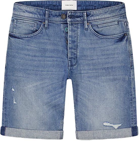 Pure Path Purewhite The Miles Slim Fit Denim Short