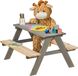 Merkloos Relaxdays Picknicktafel Kinderen Hout Grijs-Natuur 51 x 90 x 78 cm