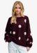 Superdry Pull à Pois Coupe Relax Femme Portwijnrood/Lichtroze Acrylique/Polyamide/Polyester