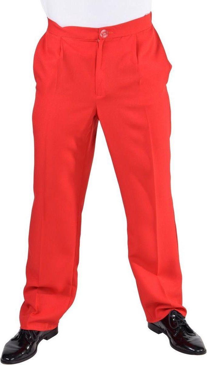 Magic by freddy Universele Rode Pantalon Theater Man - Large - Carnaval kostuum - Verkleedkleding