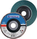 Promat/Tecwerk Lamellenslijpschijf | d. 115 mm korreling 60 conisch | RVS zirkoniumkorund