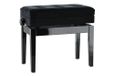 GEWA Pianobank Deluxe Compartment, zwart hoogglans, met muziekbladvak
