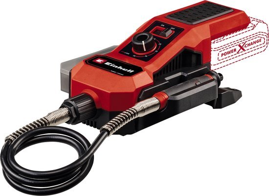 Einhell Accu Multitool TE-MT 18/34 Li Solo - Power X-Change - 18 V/Li-ion - Onbelast toerental: 5.000 - 34.000 t/min - Lengte flexibele slang: 92 cm - Geleverd inclusief 55-delige accessoireset - Excl. accu en lader