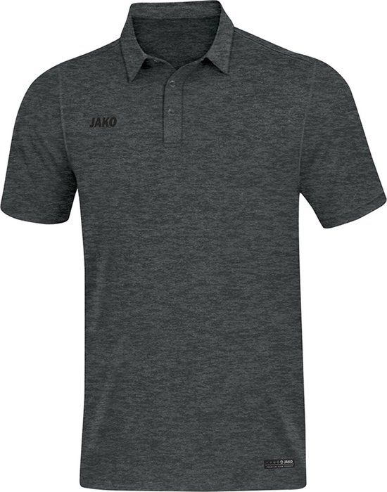 Jako Polo Premium Basics - Antraciet Gemeleerd - Maat 3XL