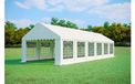Tente de réception de jardin 4x12m STANDARD - PVC à traitement ignifuge - Blanc